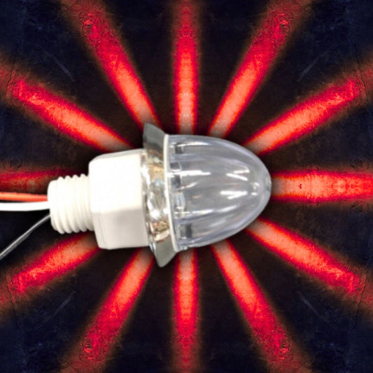 LOADED Series Mini Starburst Red Dual Function 1 1/8" LED with Clear Lens
