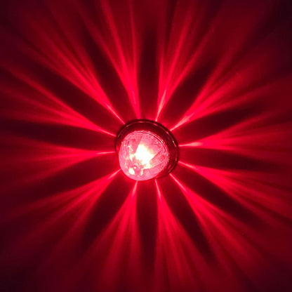 LOADED Series Mini Starburst Red Dual Function 1 1/8" LED with Clear Lens