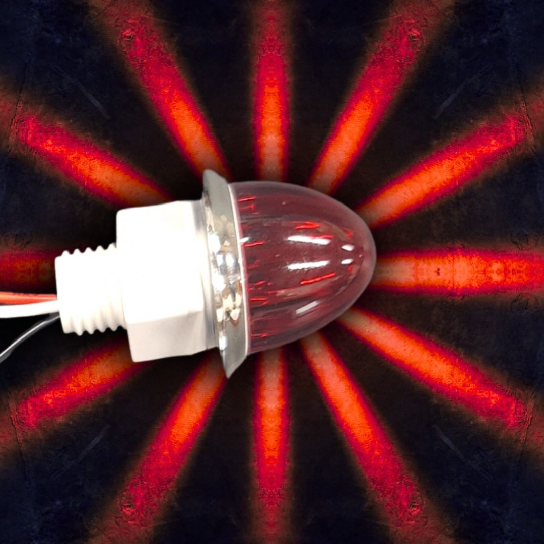 LOADED Series Mini Starburst Red Dual Function 1 1/8" LED with Red Lens