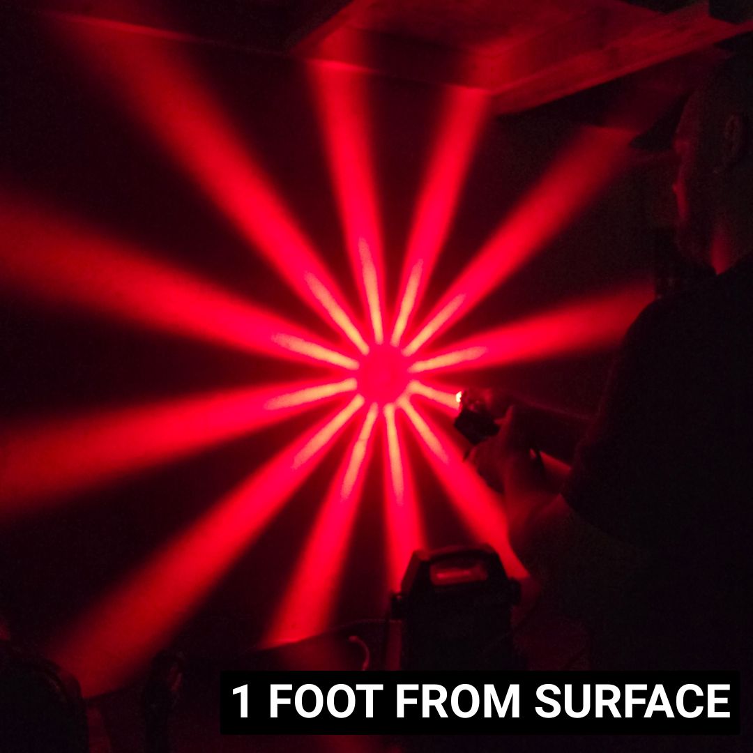 LOADED Series Mini Starburst Red Dual Function 1 1/8" LED with Red Lens