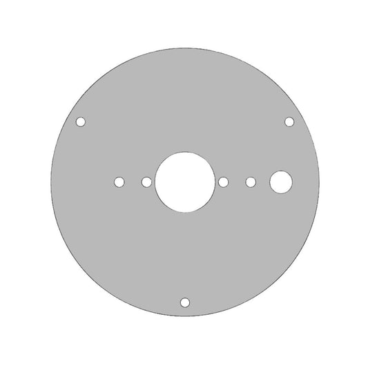 Peterbilt 6" Stainless Steel Center Dome Light Plate with 1 watermelon Light Hole and Switch Hole