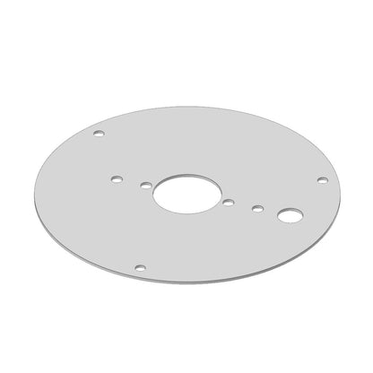 Peterbilt 6" Stainless Steel Center Dome Light Plate with 1 watermelon Light Hole and Switch Hole