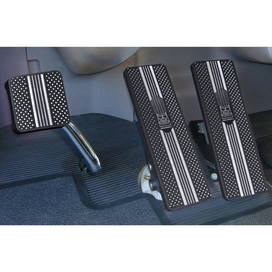 Kenworth T800 and W900 1994-2006 Black Diamond Fine-Cut Billet Pedal Set