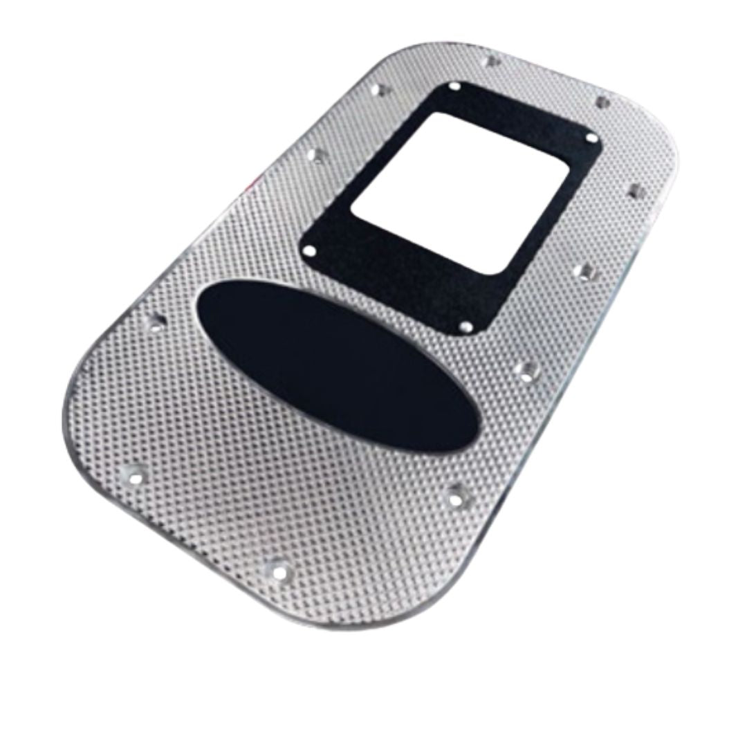 Peterbilt and Kenworth Pyramid Diamond Fine-Cut Billet Universal Shifter Floor Plate