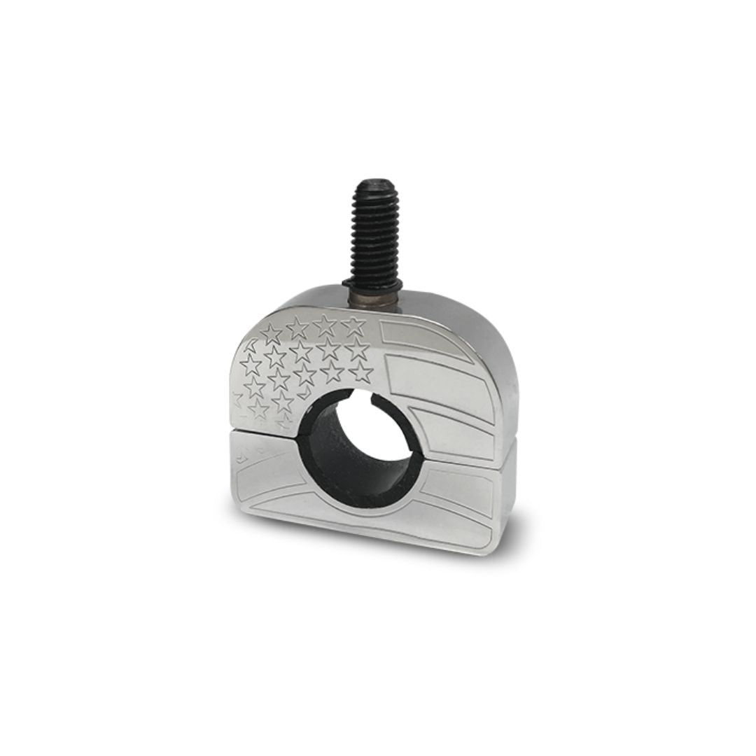 American Flag Billet Aluminum Steering Wheel Spinner Clamp