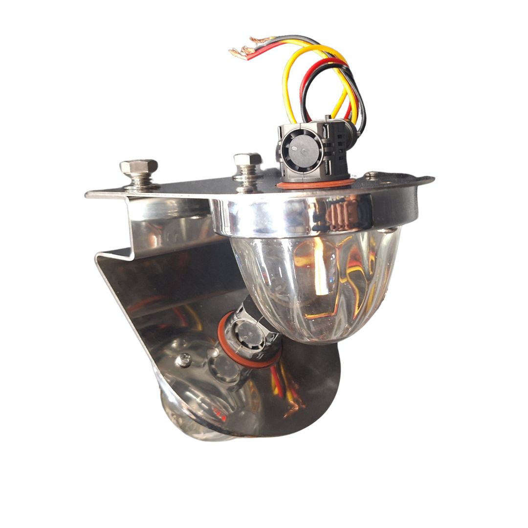 Stainless Steel 45 Degree and Downward Facing Frame Light Bracket With 2 Watermelon Light Holes And Rivet Nut Mounting