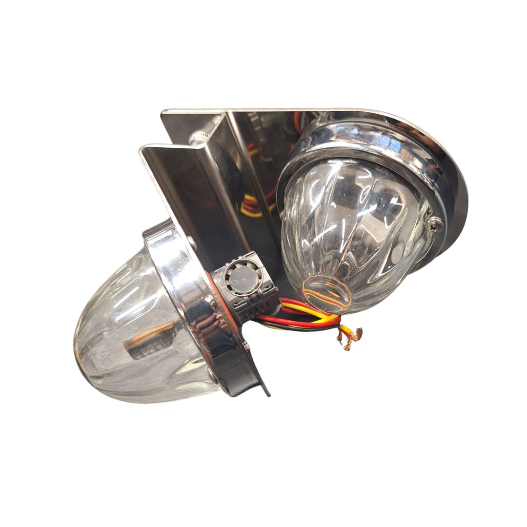 Stainless Steel 45 Degree and Downward Facing Frame Light Bracket With 2 Watermelon Light Holes And Rivet Nut Mounting