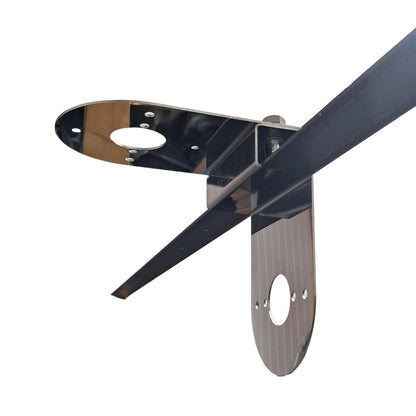 Stainless Steel Outward and Downward Facing Frame Light Bracket With 2 Watermelon Light Holes And Rivet Nut Mounting