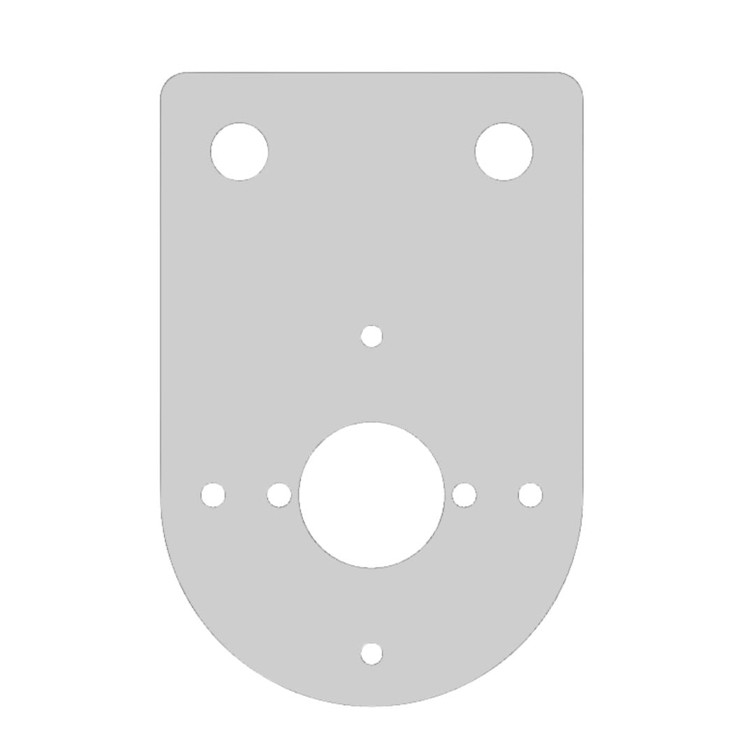 Stainless Steel Flat Light Bracket with 1 Watermelon Light Hole