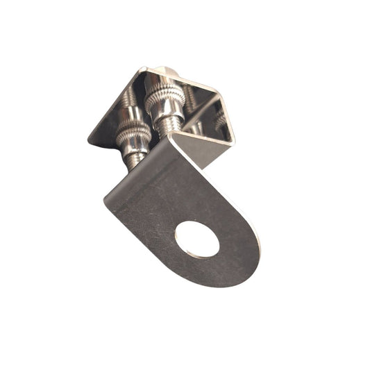 Stainless Steel 45 Degree Frame Light Bracket With one 3/4" Mounting Hole and Rivet Nut Mounting
