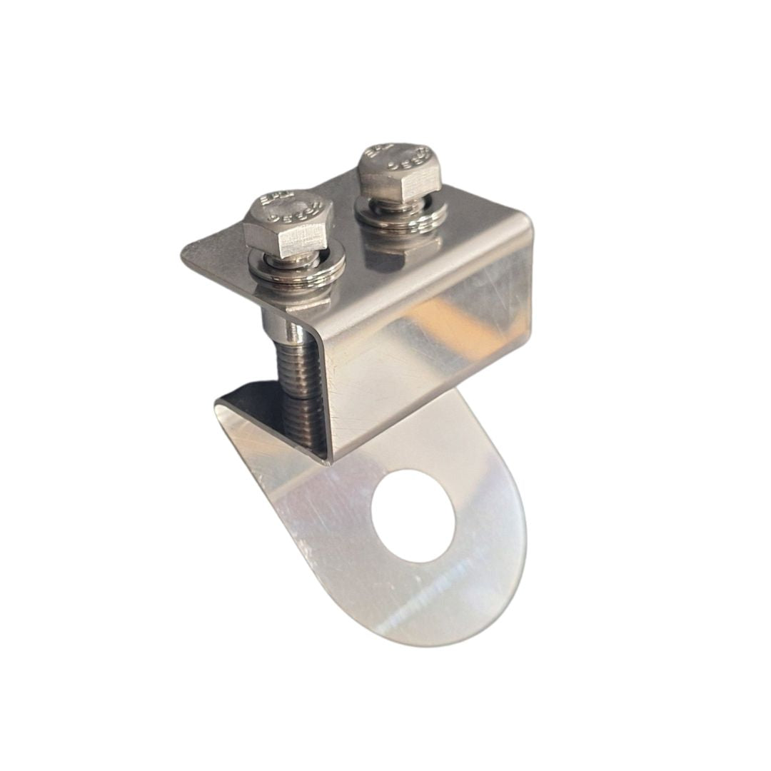 Stainless Steel 45 Degree Frame Light Bracket With one 3/4" Mounting Hole and Rivet Nut Mounting