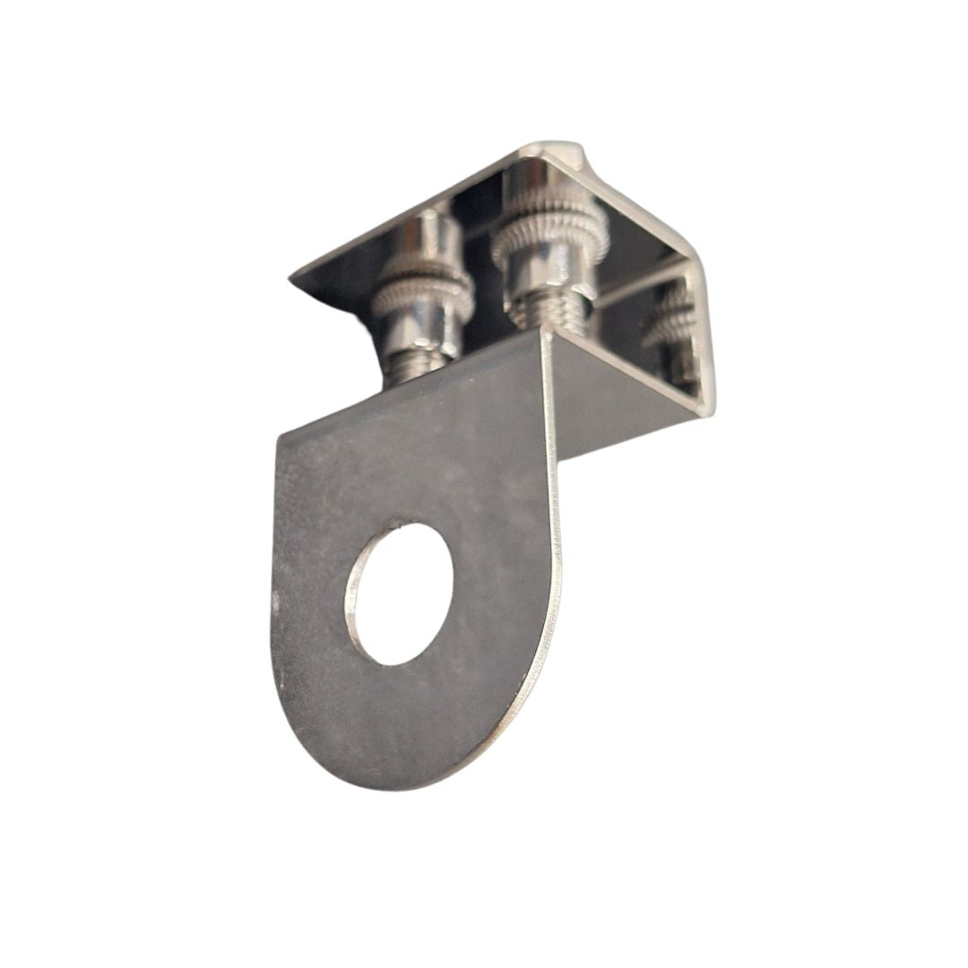 Stainless Steel Outward Facing Frame Light Bracket With one 3/4" Mounting Hole and Rivet Nut Mounting